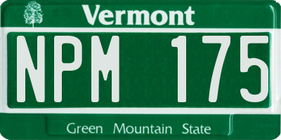 VT license plate NPM175