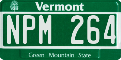 VT license plate NPM264