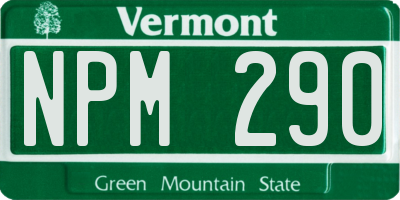 VT license plate NPM290