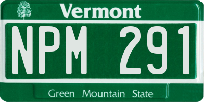 VT license plate NPM291