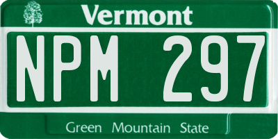 VT license plate NPM297