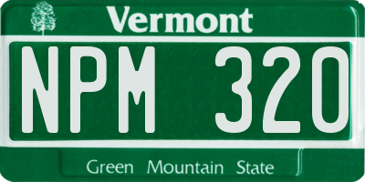 VT license plate NPM320