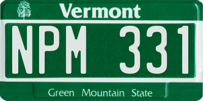 VT license plate NPM331
