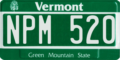 VT license plate NPM520