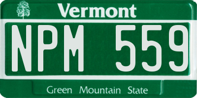 VT license plate NPM559