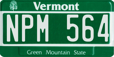VT license plate NPM564