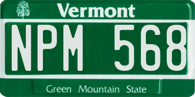 VT license plate NPM568