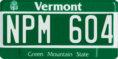 VT license plate NPM604