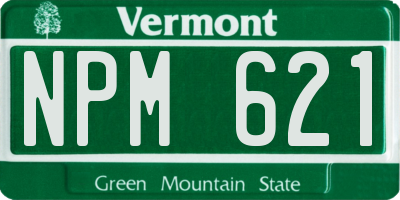 VT license plate NPM621