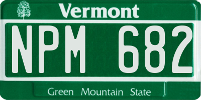 VT license plate NPM682