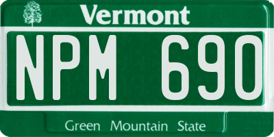 VT license plate NPM690