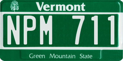 VT license plate NPM711