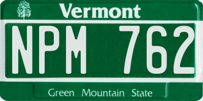 VT license plate NPM762