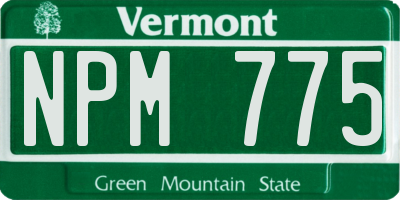 VT license plate NPM775