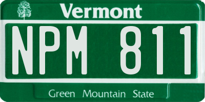 VT license plate NPM811