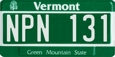 VT license plate NPN131