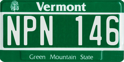 VT license plate NPN146