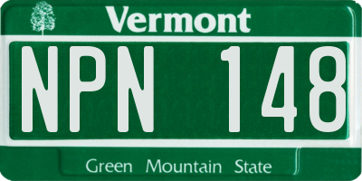 VT license plate NPN148