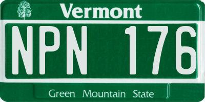 VT license plate NPN176