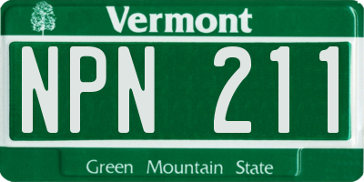 VT license plate NPN211