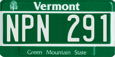 VT license plate NPN291