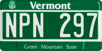 VT license plate NPN297