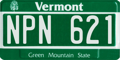 VT license plate NPN621