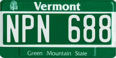 VT license plate NPN688