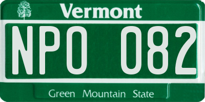 VT license plate NPO082