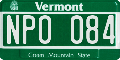 VT license plate NPO084