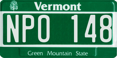 VT license plate NPO148