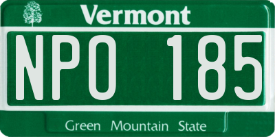 VT license plate NPO185