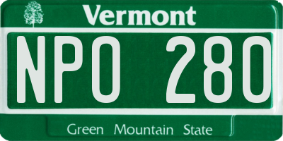 VT license plate NPO280