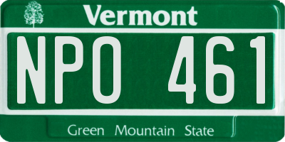VT license plate NPO461