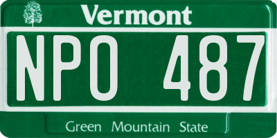 VT license plate NPO487