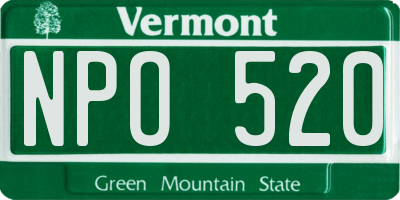 VT license plate NPO520