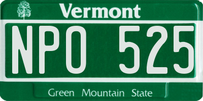 VT license plate NPO525