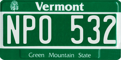 VT license plate NPO532