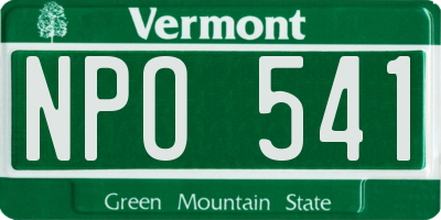 VT license plate NPO541