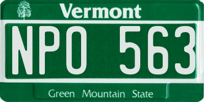 VT license plate NPO563