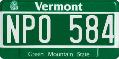 VT license plate NPO584