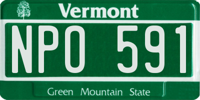 VT license plate NPO591