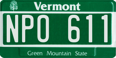 VT license plate NPO611
