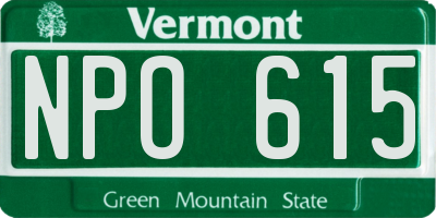 VT license plate NPO615