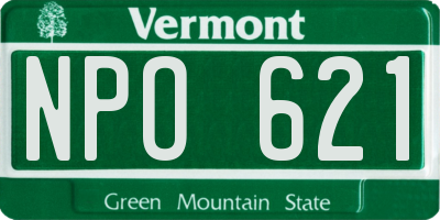 VT license plate NPO621