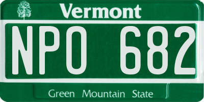 VT license plate NPO682