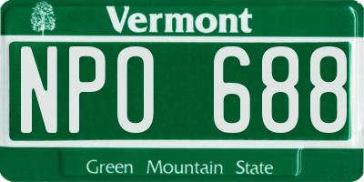 VT license plate NPO688