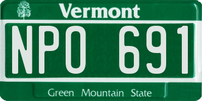 VT license plate NPO691