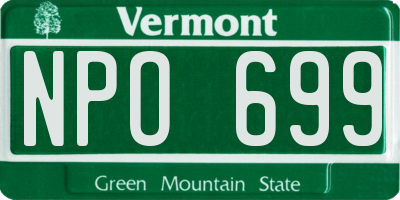 VT license plate NPO699