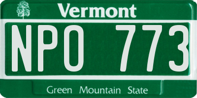 VT license plate NPO773